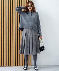 組曲 L 【WEB限定】ネコアシツィード プリーツスカート