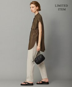 ICB 【洗える】ヌーディスローン  バンドカラーブラウス