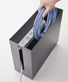 tower キャスター付きケーブル収納ラック タワー ブラック