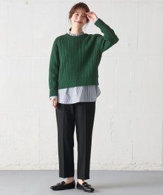 ANY 【ウエストゴム/リントラク加工/裏起毛/ストレッチ】シークレットウォーム　テーパードパンツ