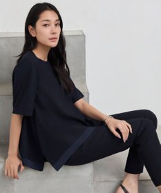 ICB L 【新色追加・WEB限定カラーあり・接触冷感・UVケア・速乾・防シワ・洗える】 FluidBackSatin  ドロストパンツ