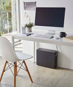 tower キャスター付きケーブル収納ラック タワー ブラック