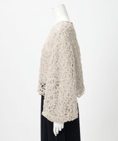 23区 【GOLD LABEL】チュールエンブロイダリー フラワーモチーフ 2WAYブラウス