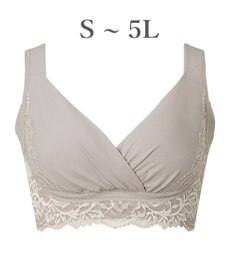 BRADELIS New York 【BRADELIS NewYork peace】綿混キャッチャーカップレースブラ25  ノンワイヤー 補正下着 補整 谷間メイク