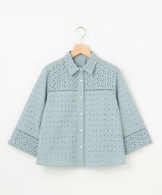 組曲 S エンブロイダリーレース襟付 ブラウス