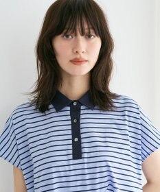 YECCA VECCA アシメボーダーポロシャツ