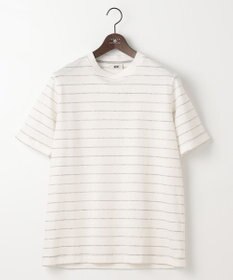 JOSEPH ABBOUD 【キングサイズ・清涼感/吸水速乾】リネンハニカムボーダーＴシャツ