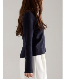 Te chichi ウェーブメタル釦Vネックリブカーディガン