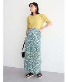 Green Parks リブ肩デザイン５分袖プルオーバー