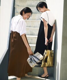 自由区 ナイロン巾着サブトート バッグ