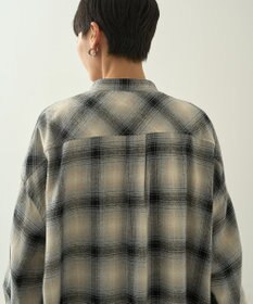 AMERICAN HOLIC バンドカラーチェックシャツワンピース