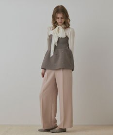 GRACE CONTINENTAL ペプラムベアニットトップ