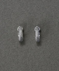 Phoebe 〈金属アレルギー対応〉サテンフープワンタッチピアス　シルバー/ニッケルフリー