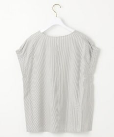 ANY SIS S 【洗える】シルケットストライプフレンチスリーブ カットソー