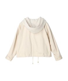 earth music&ecology パーカー付きミリタリーブルゾン