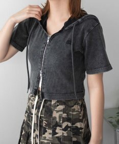 WEGO リブハンソデジップパーカー