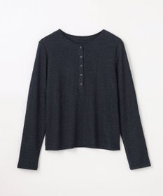 ANY クリアラメフライスヘンリーネックプルオーバー