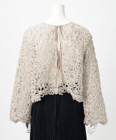 23区 【GOLD LABEL】チュールエンブロイダリー フラワーモチーフ 2WAYブラウス