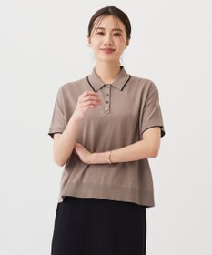 J.PRESS LADIES L 【洗える】ドライコットン ポロ ニット