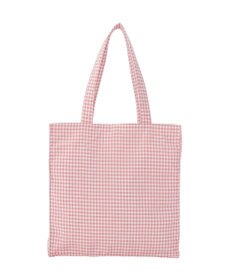 Maison de FLEUR ブランドロゴ刺繍ギンガムスクエアトート