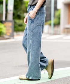 WEGO ローライズバギーフレアデニムパンツ