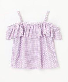 ANY KIDS ギンガムチェック×花柄セパレート水着