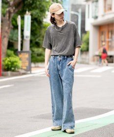 WEGO ローライズバギーフレアデニムパンツ