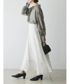 Green Parks AnriettMusee ドットフレアーロングスカート