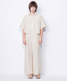 NAVE 【ReNAVE・洗える/撥水加工/接触冷感/UVケア/セットアップ】ナイロンタスラン ワイドパンツ