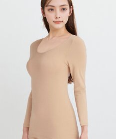 WACOAL あったかインナー 【ふんわりあったか】 8分袖 長袖 天綿オーガニックを使用 あたたかい ムレにくい しなやかでやわらかい 3Lまで対応 大きいサイズ レディース CLD310 /ワコール