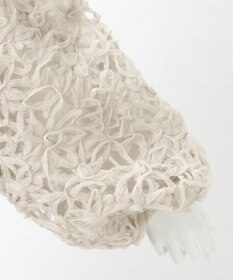 23区 【GOLD LABEL】チュールエンブロイダリー フラワーモチーフ 2WAYブラウス