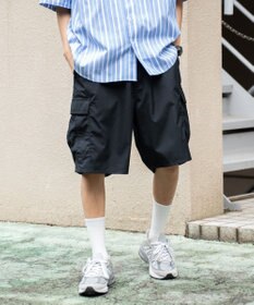 WEGO 【ウエストゴム/手洗い可】ワイドカーゴショーツ