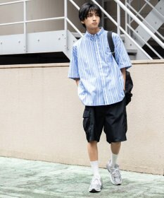 WEGO 【ウエストゴム/手洗い可】ワイドカーゴショーツ