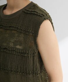 Green Parks ・ＳＵＧＡＲ　ＳＰＯＯＮ　フリルレースノースリーブ