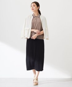 J.PRESS LADIES L 【洗える】ドライコットン ポロ ニット