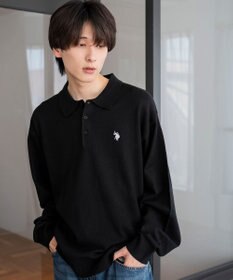 WEGO 【25年秋冬新作/ユニセックス着用ITEM/MLサイズ展開】別注USPOLOニットポロ