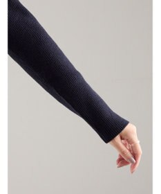 Te chichi ウェーブメタル釦Vネックリブカーディガン