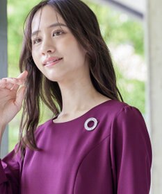 Tiaclasse ガラスサークルブローチ