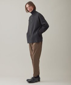 UNFILO MENS 【男女兼用/新色追加】スウェットライク ジップ タートルネックニット [24年秋冬商品]