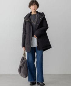 23区 L 【一部店舗限定/滝沢眞規子さん着用/撥水加工】ミリタリー フーデット ダウンコート