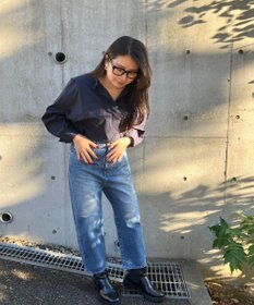 woadblue 【先行販売】SALUU サルー ストレートアンクル デニムパンツ ダメージ