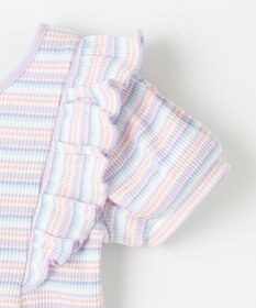 ANY KIDS オン・オフショルダー ボーダー Tシャツ