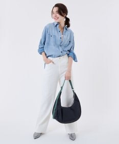 LeSportsac LG HAMMOCK ADJ BAG/ディープシー/ボトルグリーンウェビング