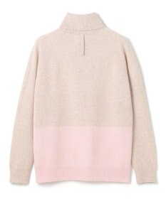 BEIGE， 【WEB限定・洗える】DEMING / バイカラーウールタートルネックニット