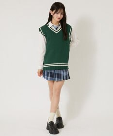 WEGO 【SCHOOLITEM】ラインスクールニットベスト