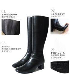 Pointer 本革 脚長効果ロングブーツ
