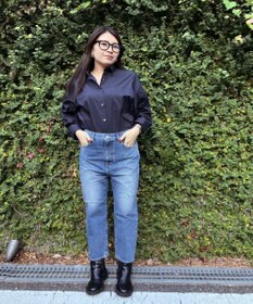 woadblue 【先行販売】SALUU サルー ストレートアンクル デニムパンツ ダメージ