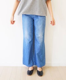 caqu FS linen wide flare リネンワイドフレアデニム