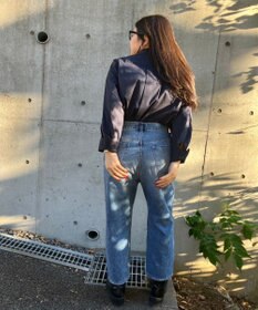 woadblue 【先行販売】SALUU サルー ストレートアンクル デニムパンツ ダメージ