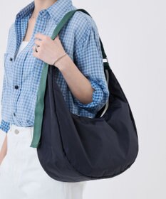 LeSportsac LG HAMMOCK ADJ BAG/ディープシー/ボトルグリーンウェビング